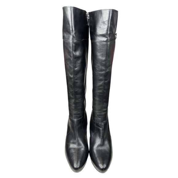 Coach Women’s Grace Black Leather Riding Boot Size US 8.5 - Picture 7 of 13